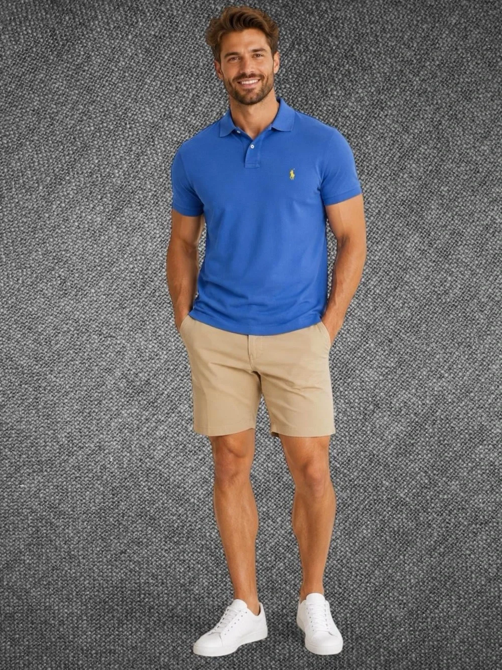 Polo Ralph Lauren Custom Fit Blue Short Sleeve Polo Shirt Size Large
